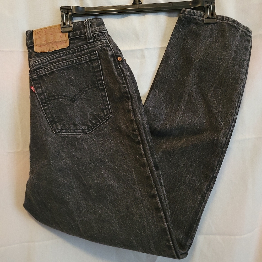 Vintage 90s Levi's 505 Classic Straight Leg Black Wash Jeans